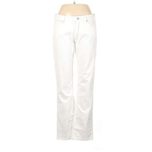 JC Penney White Straight Leg Jeans Mid Rise Size 32 Waist